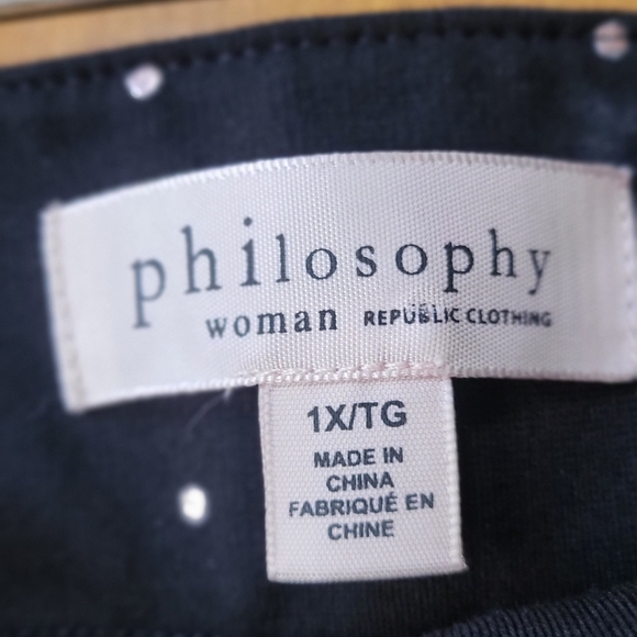 PHILOSOPHY black legging with dot embelishment - Picture 6 of 6